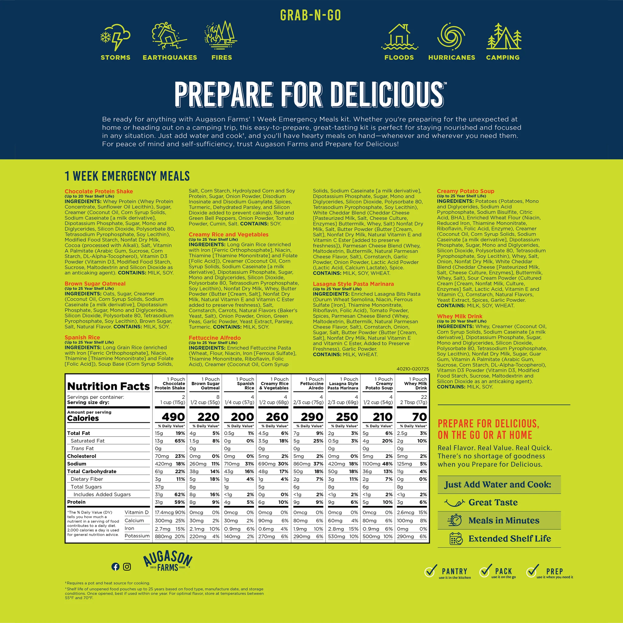 1-Week 1-Person Emergency Food Supply, 52 Servings - Image 3