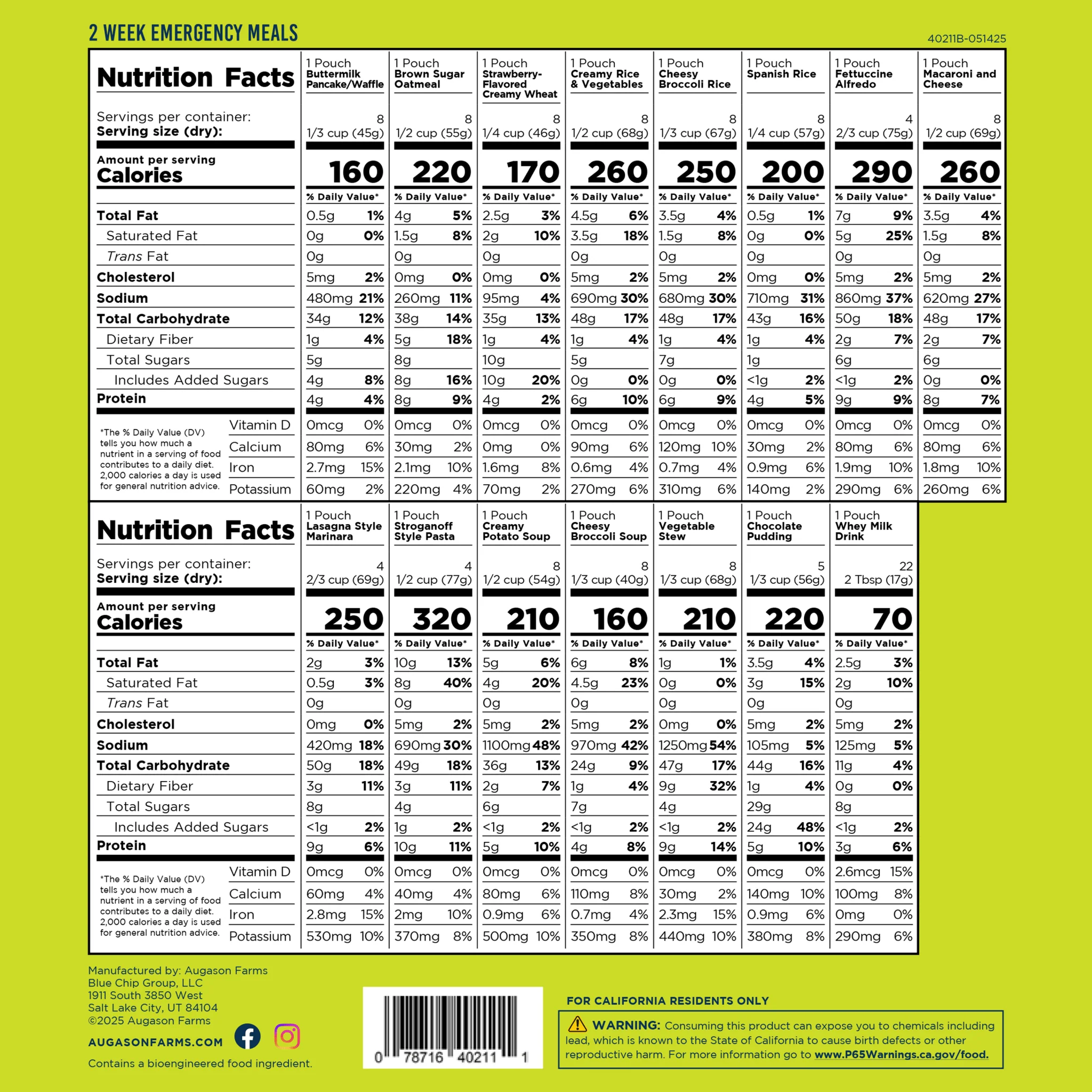 2-Week 1-Person Emergency Food Supply Kit, 119 Servings - Image 4