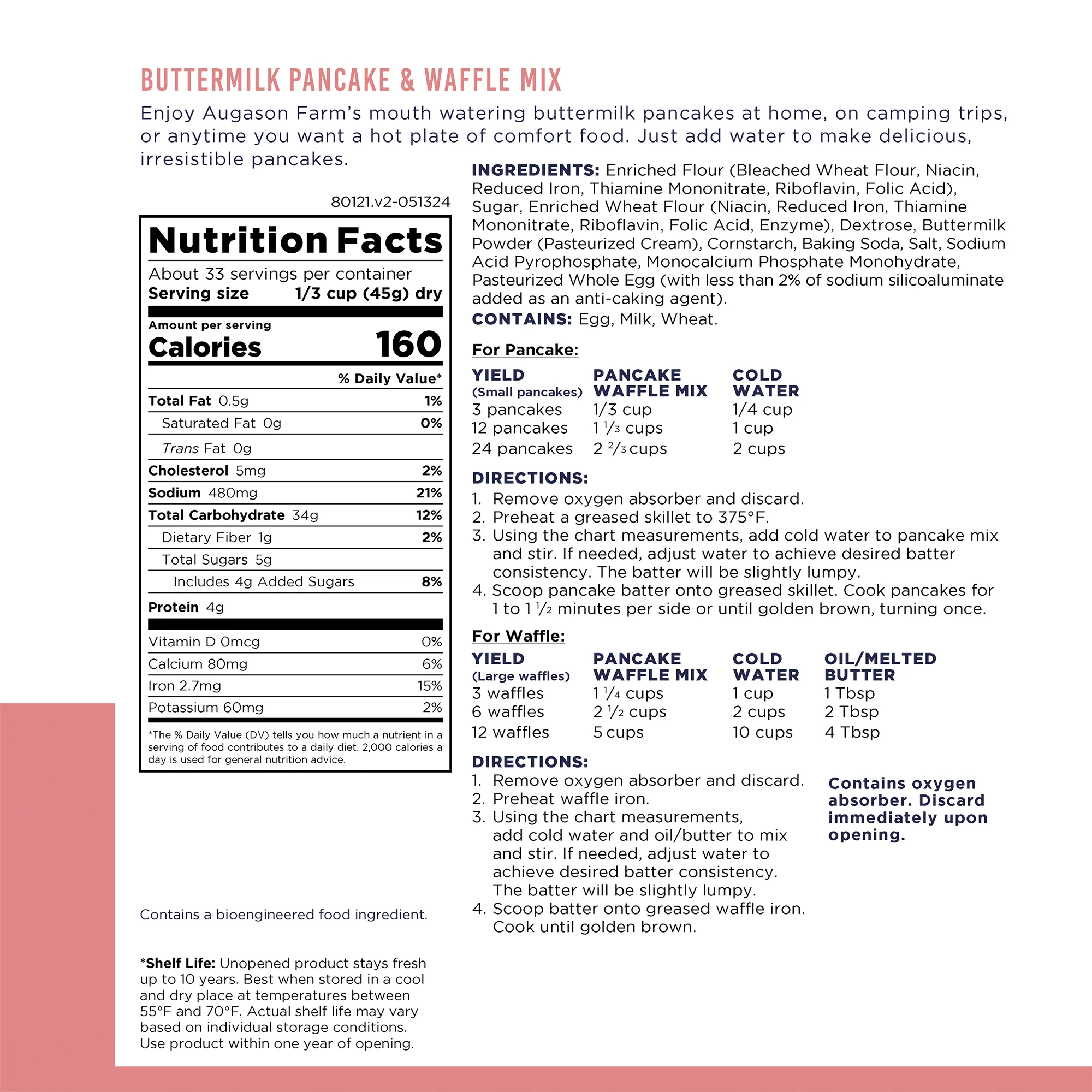 Buttermilk Pancake & Waffle Mix Can, 33 Servings - Image 3