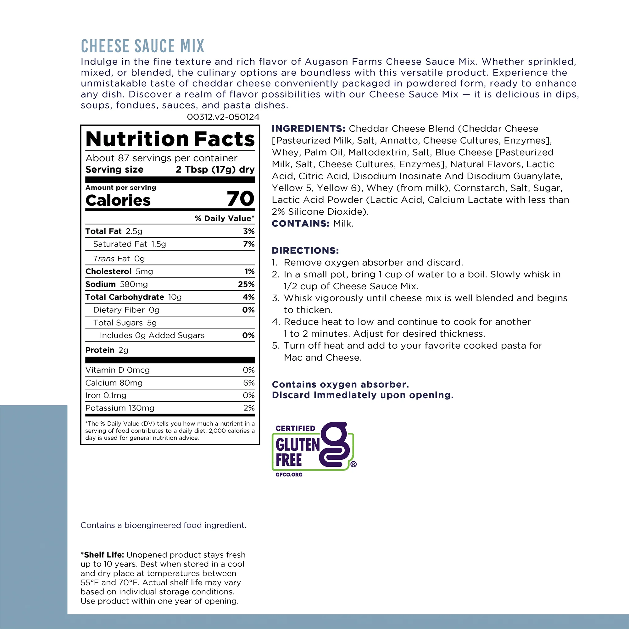 Cheese Sauce Mix Can, 87 Servings - Image 3