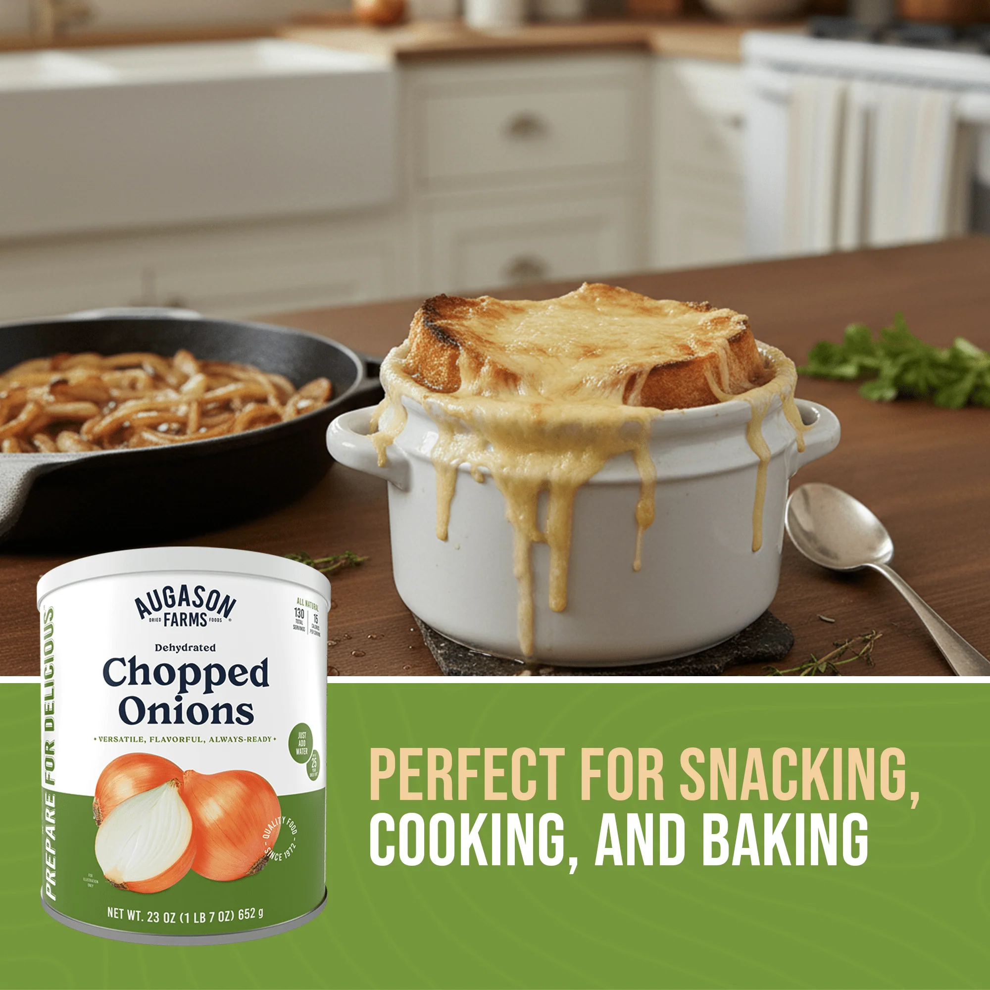 Dehydrated Chopped Onions Can, 130 Servings - Image 7