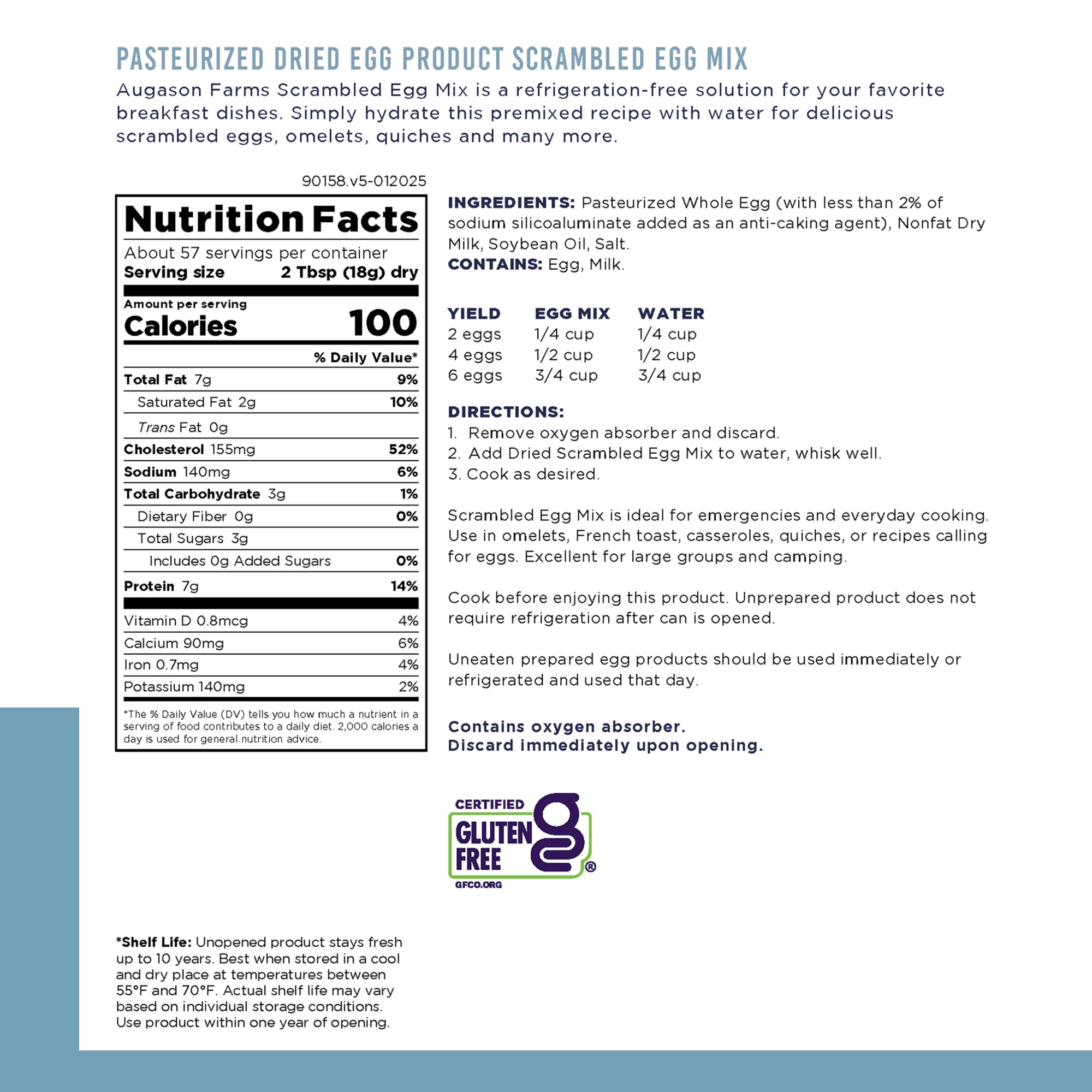 Pasteurized Scrambled Egg Mix Can, 57 Servings - Image 3