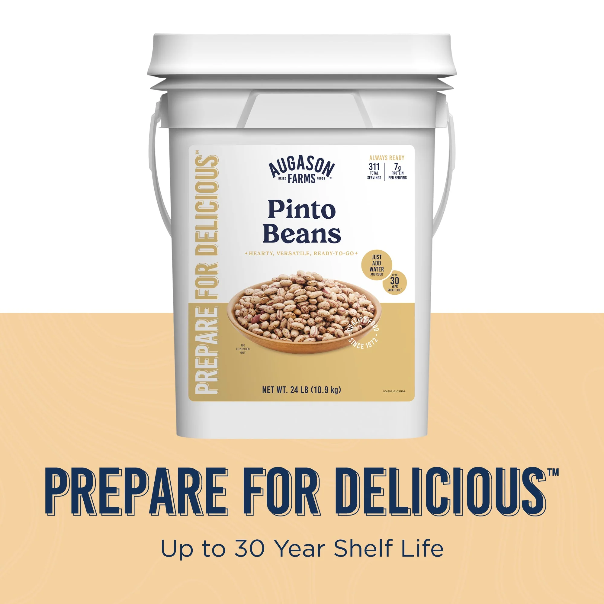 Dried Pinto Beans 4 Gallon Pail, 311 Servings - Image 8